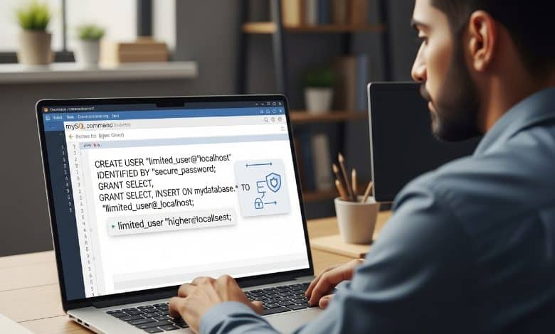 كيفية إنشاء user صلاحيات محدودة في MySQL لتحسين الأمان