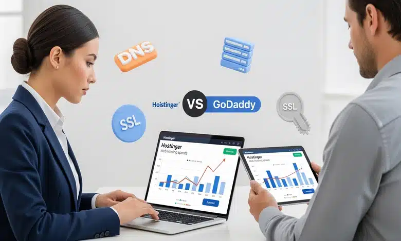 ما الأفضل لشركتك Hostinger و GoDaddy فيما يخص سرعة موقع شركتك؟