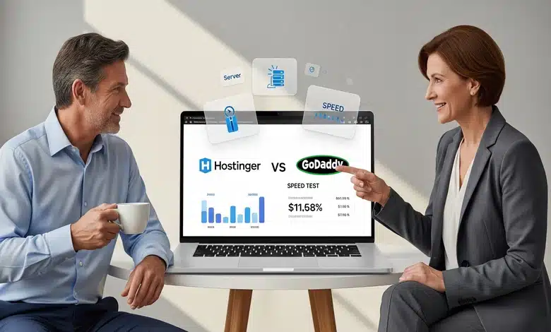 مقارنة Hostinger و GoDaddy لأداء السرعة من يتفوق في اختبارات تحميل المواقع؟