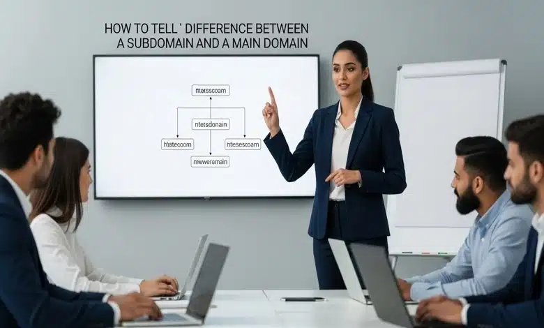 كيفية معرفة الفرق بين النطاق الفرعي والرئيسي