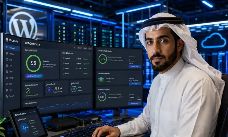 طريقة تنظيف قاعدة البيانات وتسريع الموقع بإضافة WP-Optimize إضافة WP-Optimize ودورها في تحسين كفاءة الموقع واستقرار أدائه
