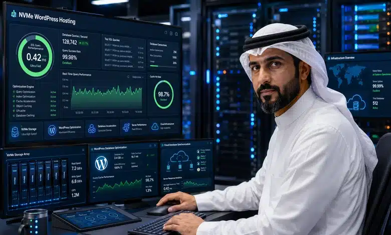 هل تفرق استضافة ووردبريس بمعالج NVMe في سرعة قاعدة البيانات؟ استضافة ووردبريس بمعالج NVMe وتأثيرها على سرعة استعلامات قواعد البيانات