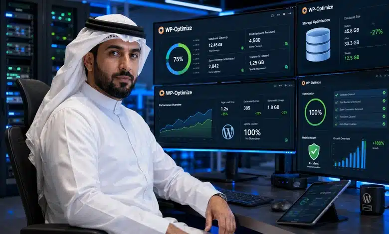 طريقة تنظيف قاعدة البيانات وتسريع الموقع بإضافة WP-Optimize تنظيف البيانات وأثره في دعم كفاءة الموقع على المدى الطويل