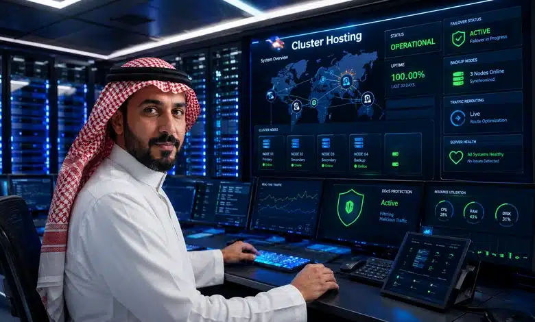أفضل شركة استضافة بميزة النسخ العنقودي (Clustered) لعدم سقوط الموقع كيف تحمي استضافة بميزة النسخ العنقودي موقعك من التوقف المفاجئ؟