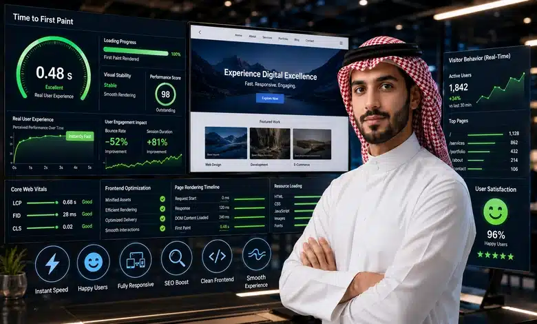 كيف يشعر الزائر بسرعة الموقع بعد تحسين الـ Time to First Paint من اللحظة الأولى؟ 
