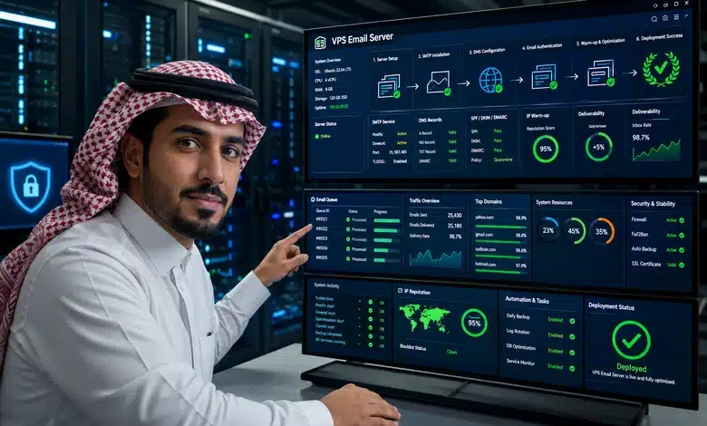 ما أهمية إعداد سيرفر VPS لإرسال الايميلات بشكل احترافي وآمن؟
