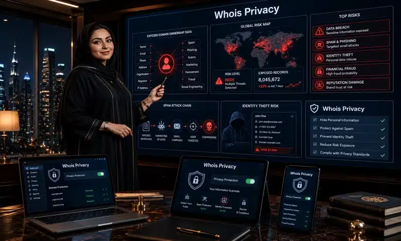 مخاطر عدم إخفاء بيانات مالك الدومين على الأفراد والشركات

