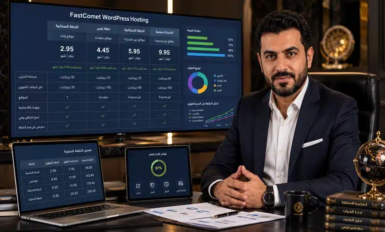 مراجعة أسعار وخطط استضافة FastComet ووردبريس بالتفصيل
