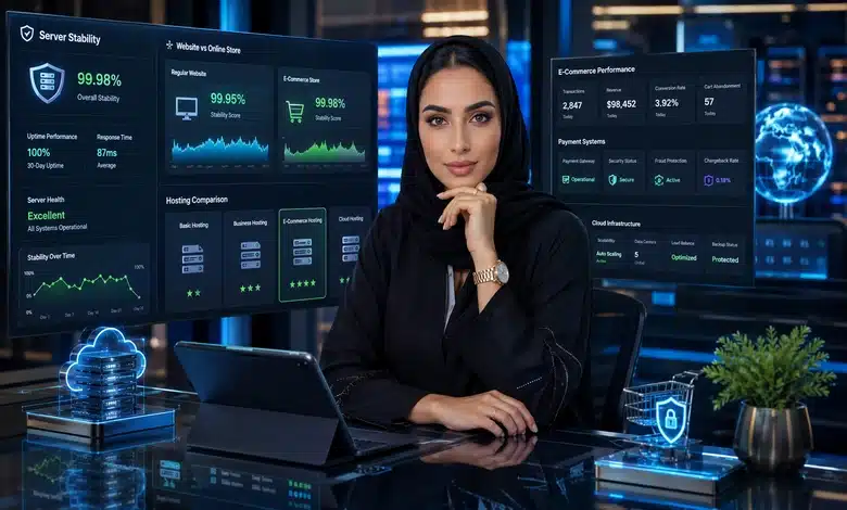 هل تختلف شركات الاستضافة حسب استقرار السيرفر بين المواقع والمتاجر الإلكترونية؟ 