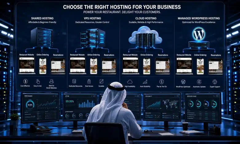 أنواع الاستضافات المناسبة لمواقع المطاعم والمقاهي
