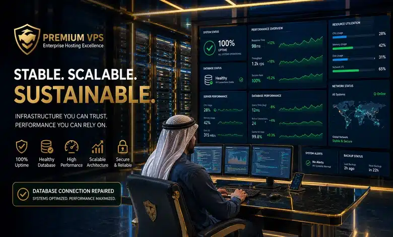 حل مشكلة خطأ اتصال بقاعدة البيانات VPS استدامة بيئة VPS بعد إصلاح الاتصال
