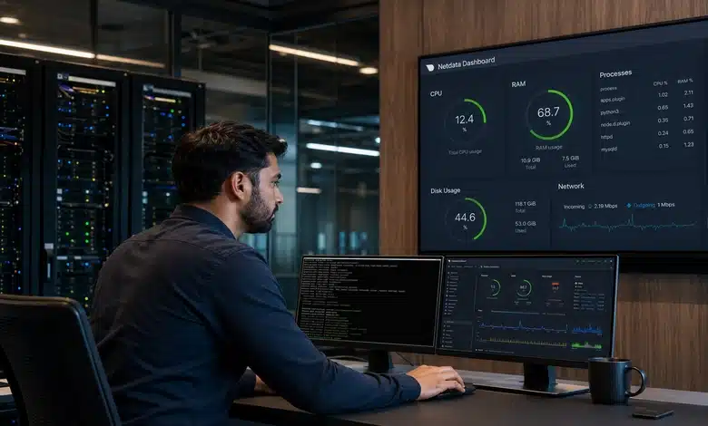 تثبيت Netdata وإعداده لمراقبة الخادم بكفاءة