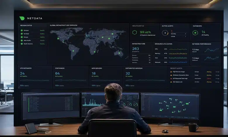 توسيع مراقبة Netdata للبنية التحتية والخدمات المتقدمة
