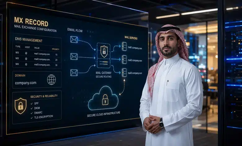 سجل MX Record وتشغيل بريد الدومين
