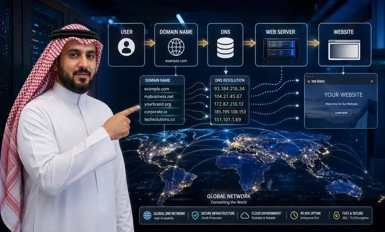 مدخل مبسط إلى DNS ودوره في تشغيل المواقع
