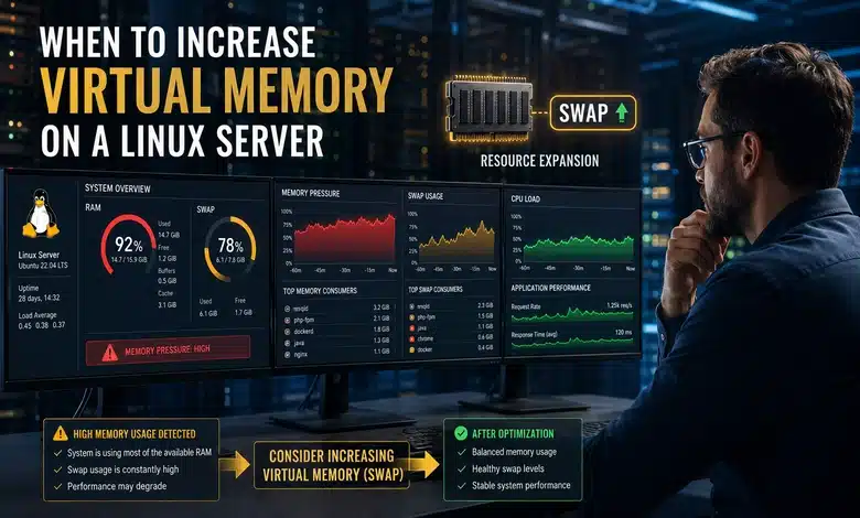 طريقة ترقية الرام في سيرفر لينكس بـ Swap بدون فورمات أفضل ممارسات تحسين أداء VPS باستخدام Swap