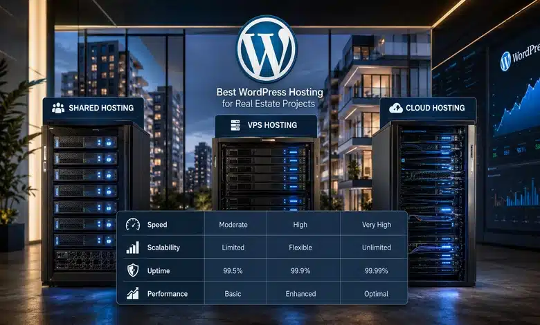 أفضل استضافة ووردبريس لمواقع العقارات الخصائص التقنية التي تعزز أداء مواقع العقارات
