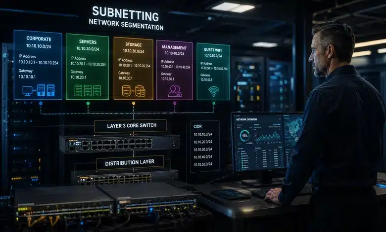 شرح تقسيم الشبكات Subnetting في السيرفرات بطريقة سهلة تطبيقات Subnetting في تصميم وإدارة الشبكات
