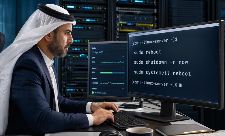 طريقة عمل ريبوت للسيرفر عن طريق SSH التحقق من السيرفر وحل مشاكل ما بعد reboot