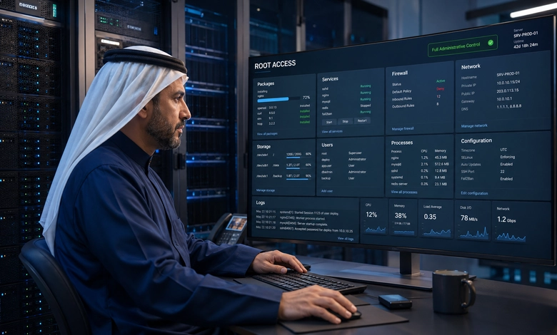 ما معنى Root Access في السيرفر المخصص؟ ماذا يتيح التحكم الكامل بصلاحية Root Access؟