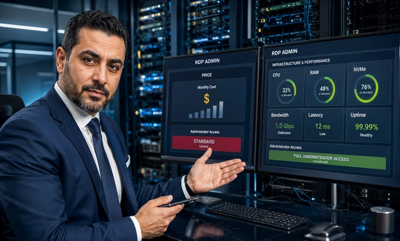 أرخص RDP Admin بصلاحيات كاملة وسرعة إنترنت عالية معايير شراء RDP رخيص دون التضحية بالأداء