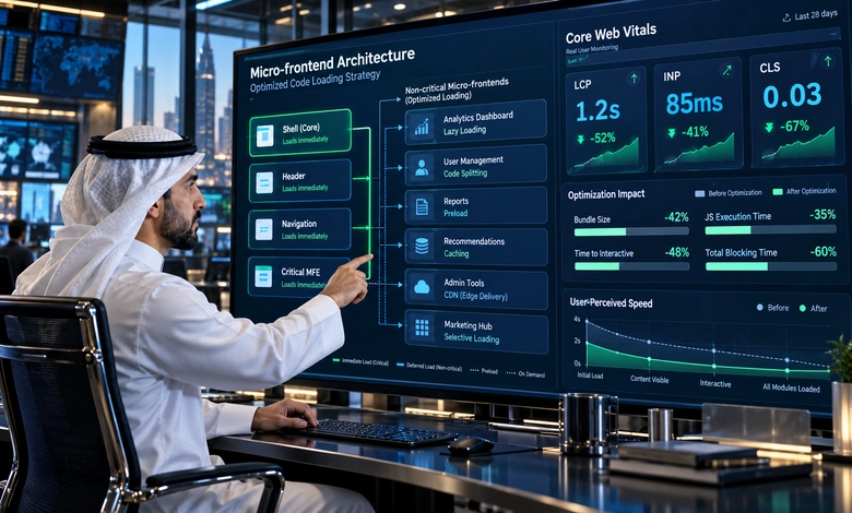 استراتيجيات تحميل الأكواد وتحسين Core Web Vitals في Micro-frontends 