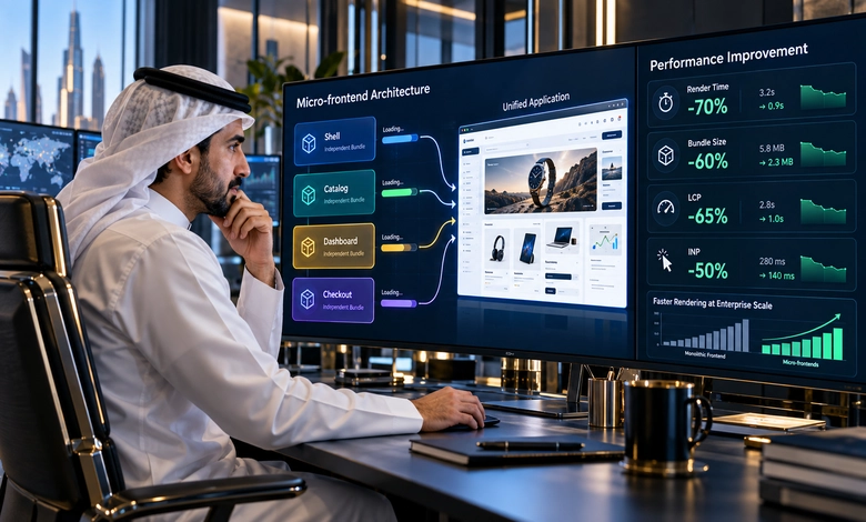 تسريع رندر الأكواد بـ Micro-frontends لمواقع المشاريع الكبرى