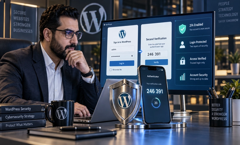 طريقة تفعيل المصادقة الثنائية (2FA) لحماية دخول الووردبريس لماذا تعد المصادقة الثنائية خطوة أساسية لتأمين تسجيل دخول ووردبريس